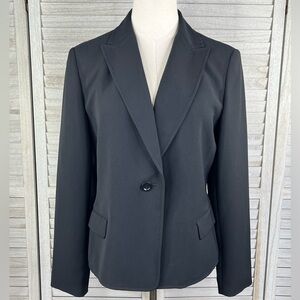 ALFANI Black Blazer Single Button w Front Pockets-10